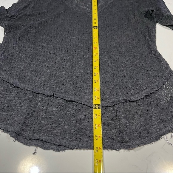 We The Free Gray Ocean Air Hacci Pullover Knit Top Small - Picture 14 of 14